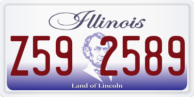 IL license plate Z592589