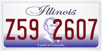 IL license plate Z592607