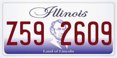 IL license plate Z592609