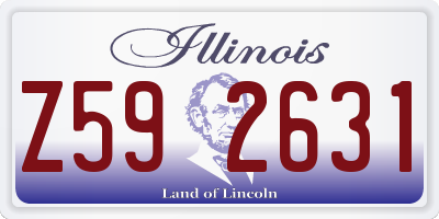 IL license plate Z592631
