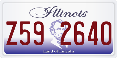 IL license plate Z592640