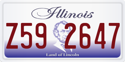 IL license plate Z592647