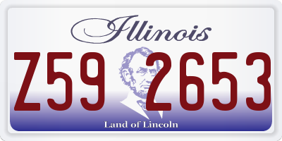 IL license plate Z592653