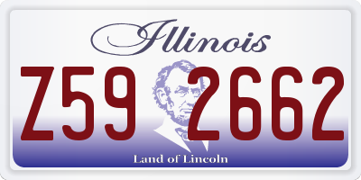 IL license plate Z592662