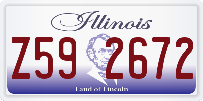 IL license plate Z592672