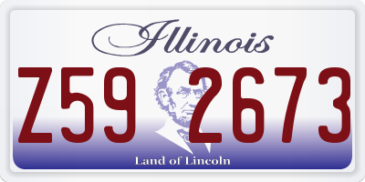IL license plate Z592673