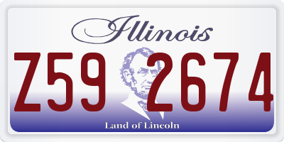 IL license plate Z592674