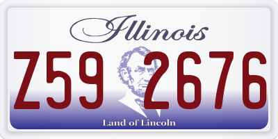 IL license plate Z592676