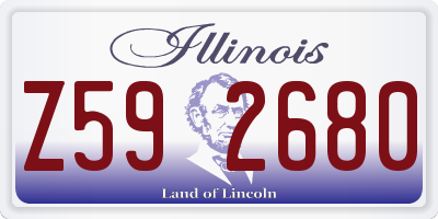 IL license plate Z592680