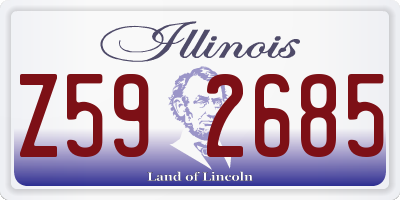 IL license plate Z592685