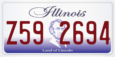 IL license plate Z592694