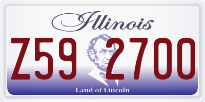 IL license plate Z592700