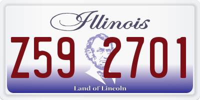 IL license plate Z592701