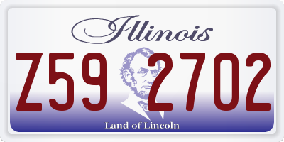 IL license plate Z592702