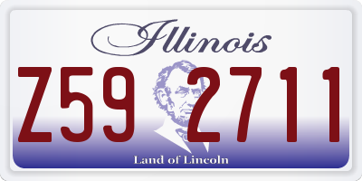 IL license plate Z592711