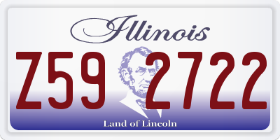IL license plate Z592722