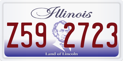 IL license plate Z592723