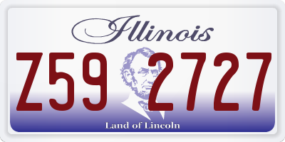 IL license plate Z592727