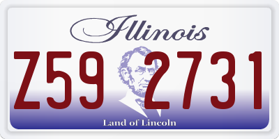 IL license plate Z592731