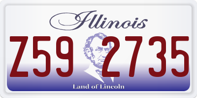 IL license plate Z592735