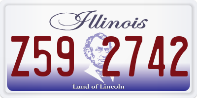IL license plate Z592742