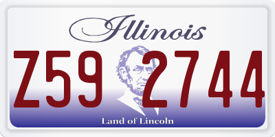 IL license plate Z592744