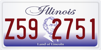 IL license plate Z592751