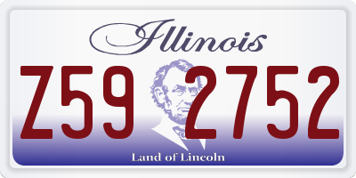 IL license plate Z592752