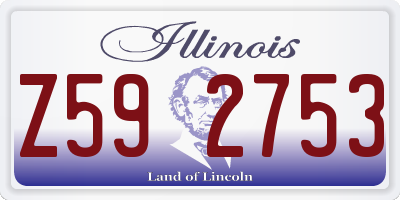 IL license plate Z592753