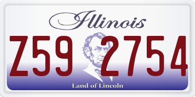 IL license plate Z592754