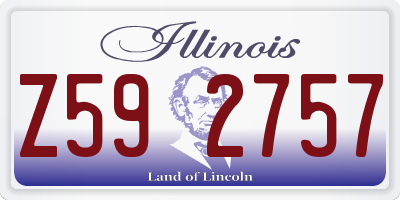 IL license plate Z592757
