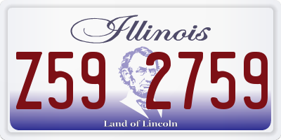 IL license plate Z592759
