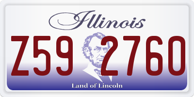 IL license plate Z592760