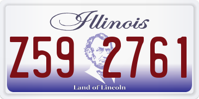 IL license plate Z592761