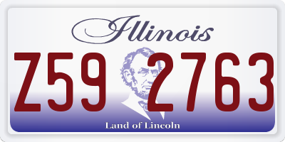 IL license plate Z592763