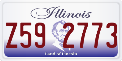 IL license plate Z592773