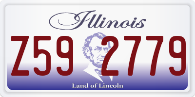 IL license plate Z592779