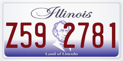IL license plate Z592781