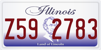 IL license plate Z592783