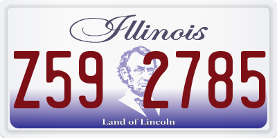 IL license plate Z592785