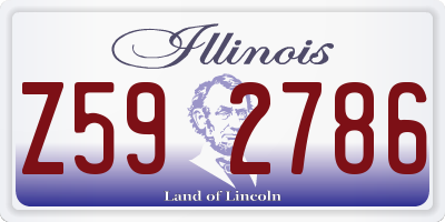 IL license plate Z592786