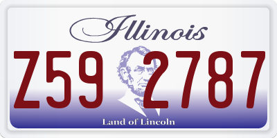 IL license plate Z592787