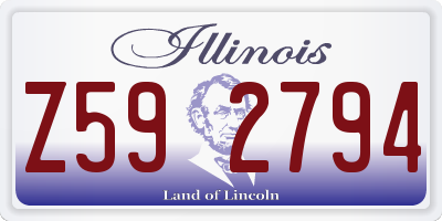 IL license plate Z592794