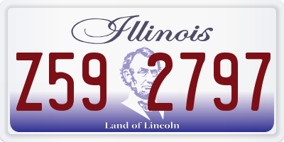IL license plate Z592797