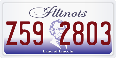 IL license plate Z592803