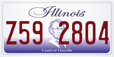 IL license plate Z592804