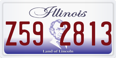 IL license plate Z592813
