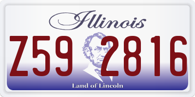 IL license plate Z592816