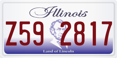 IL license plate Z592817