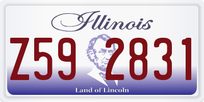 IL license plate Z592831